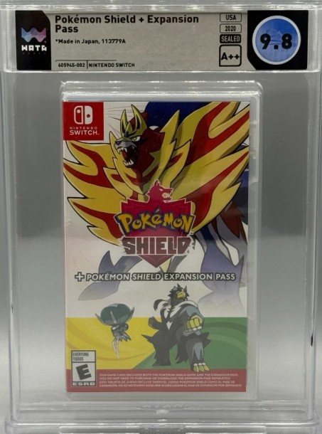 Pokemon Shield Nintendo Switch Expansion Pass First Print Sealed WATA 9.8 A++